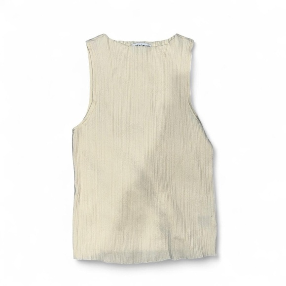 Cream Ribbed Tank Top - Picture 1 of 7